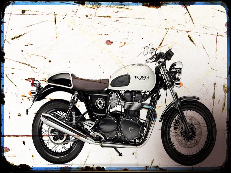 thruxton ace Triumph A4 Photo Print Motorbike Vintage Aged