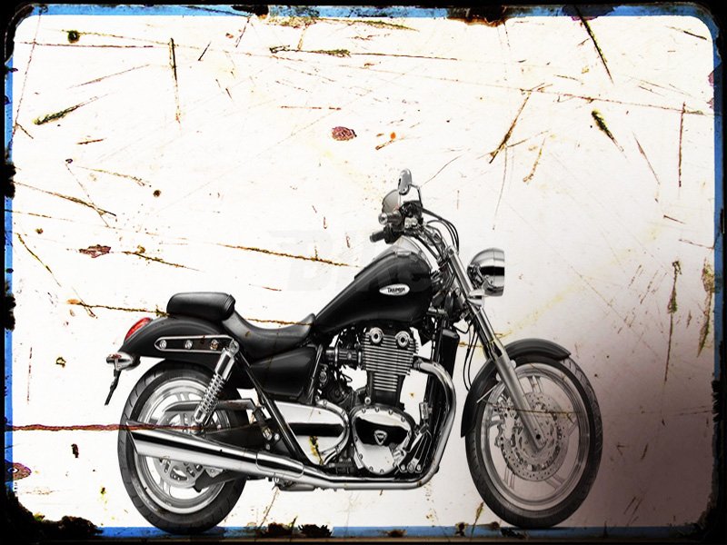 thunderbird Triumph A4 Photo Print Motorbike Vintage Aged