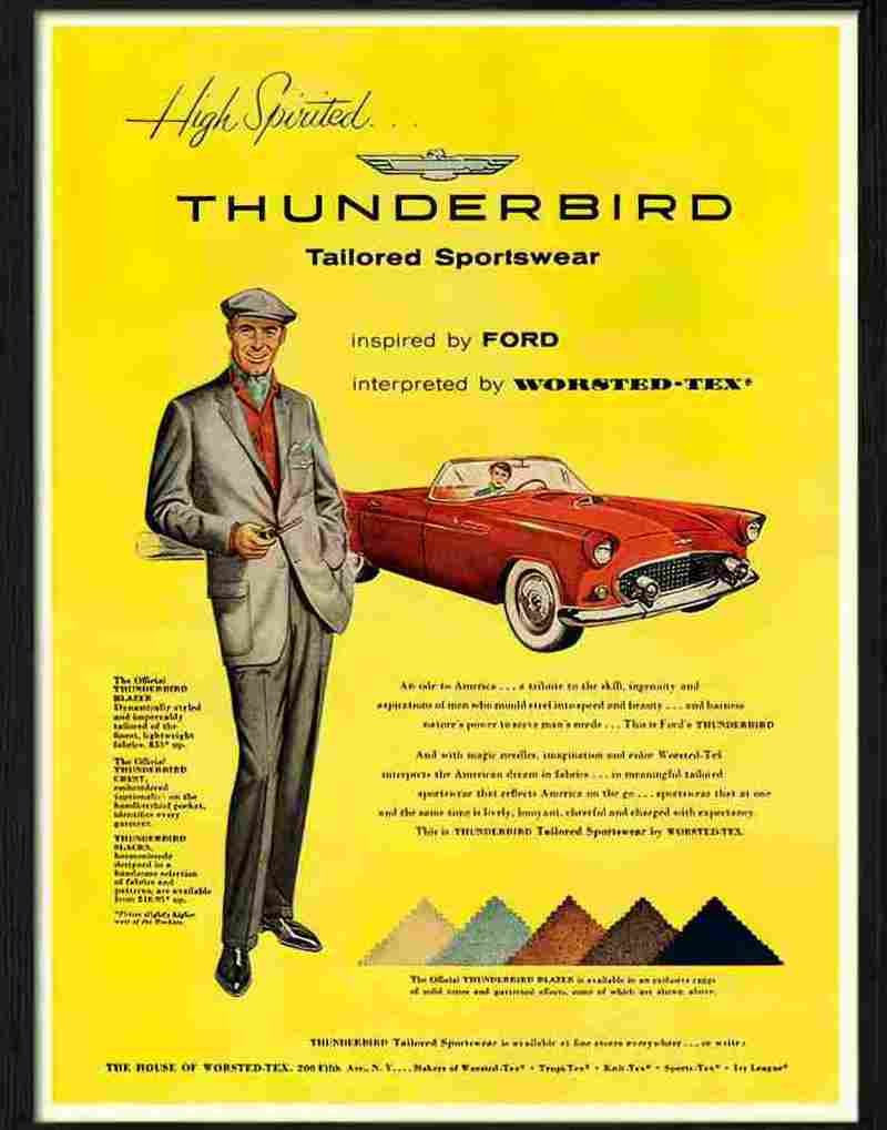 thunderbird sportswear car advert 1956 2 Advert A4 Photo Print