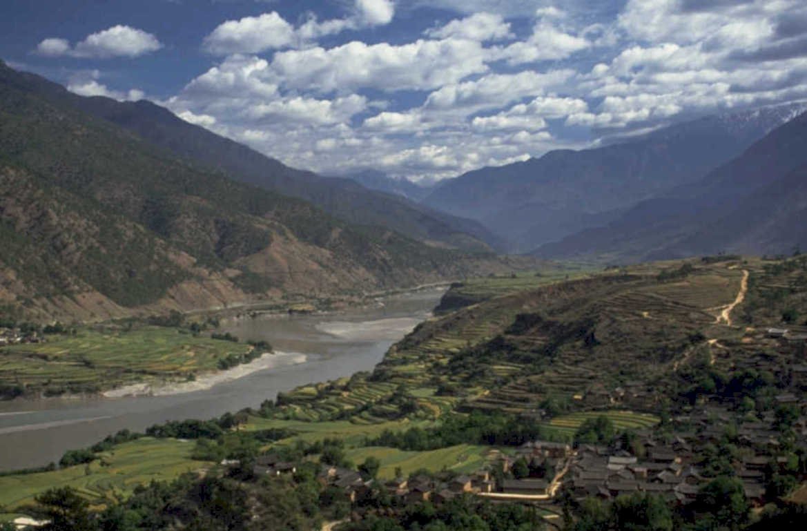 tibet valley fields 1980s 1990s A4 Photo Print
