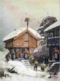 tide Christmas Customs in Norway Art A4 Photo Print