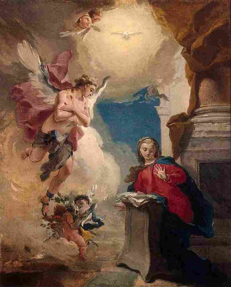 tie Annunciation Art A4 Photo Print