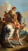 tie Horse Hunter Art A4 Photo Print