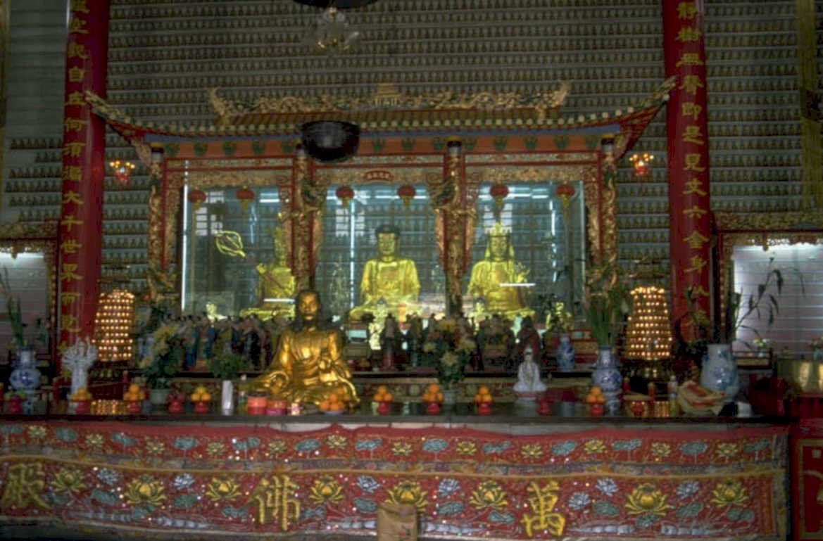 tiered altar buddha 1980s 1990s A4 Photo Print