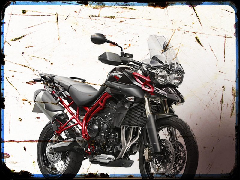 tiger 800 xc se abs Triumph A4 Photo Print Motorbike Vintage Aged