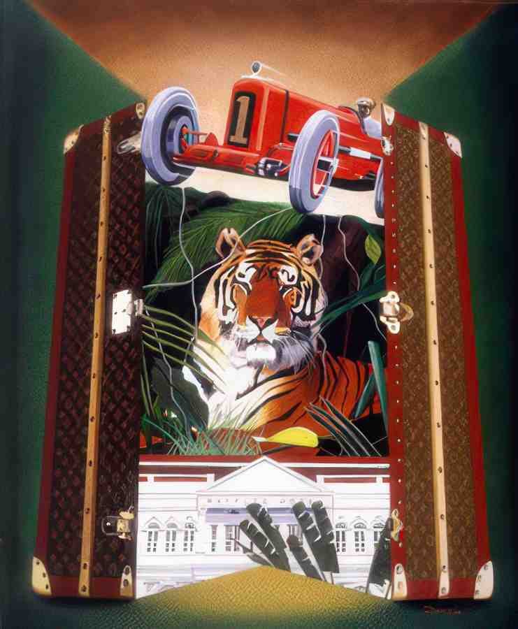tiger vuiton by Razzia Vintage Advert A4 Photo Print