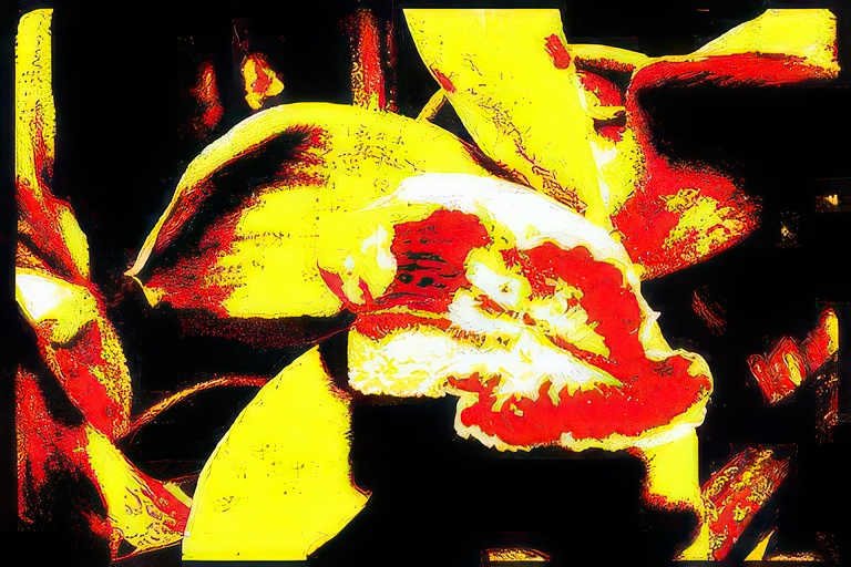 tigercub yellowred closeup Vintage A4 Photo Print