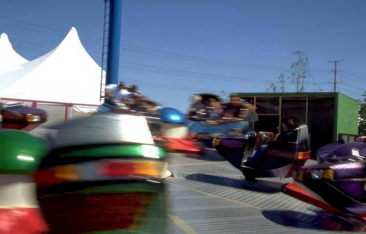 tilt whirl carnival Vintage A4 Photo Print