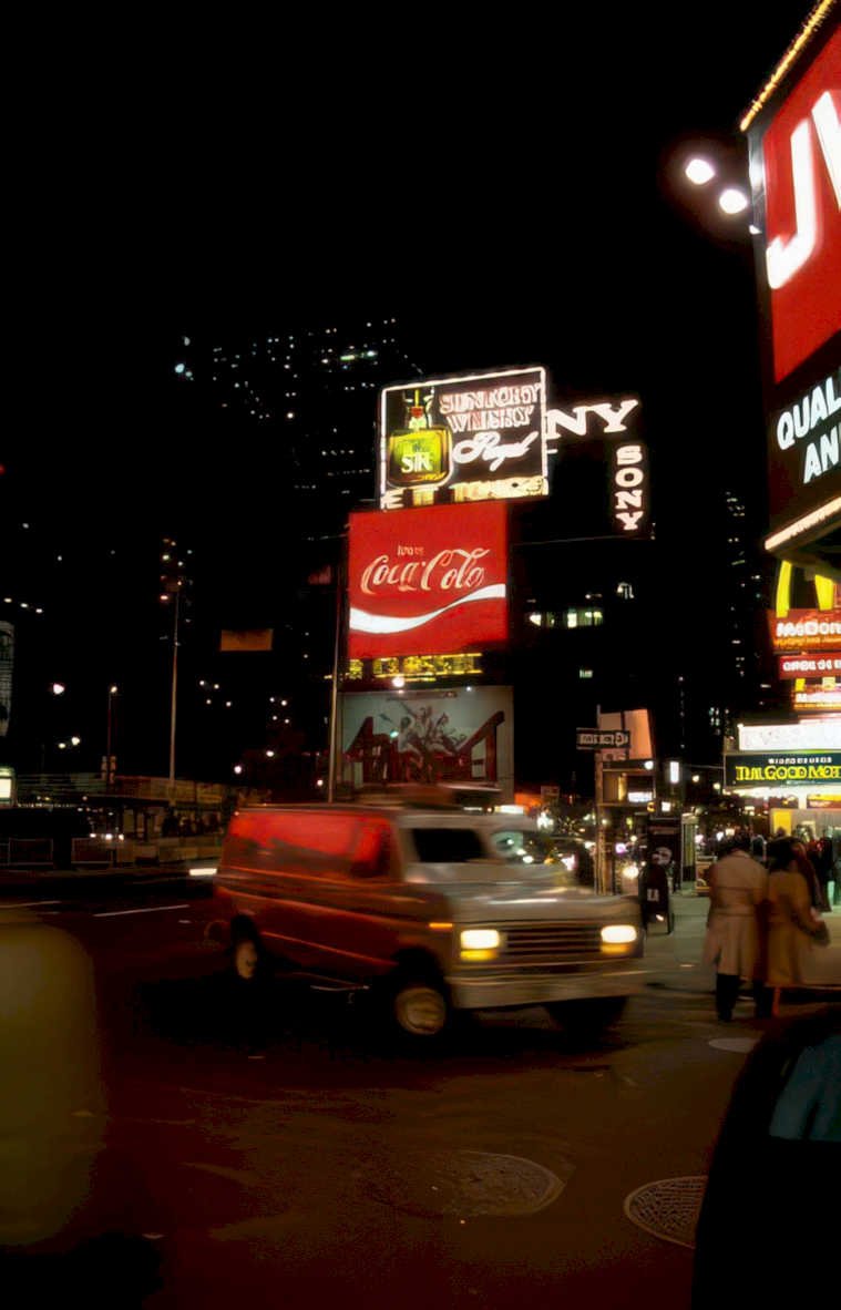 times square coke 1 Vintage A4 Photo Print