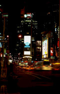 times square night 2 Vintage A4 Photo Print
