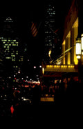 times square night Vintage A4 Photo Print