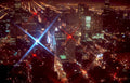 timesquarelaserbeam nyc night Vintage A4 Photo Print