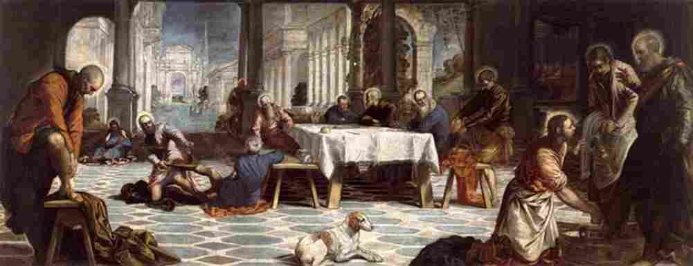 tin Christ Washing the Feet of His Disciples Art A4 Photo Print