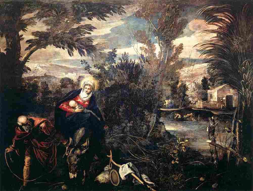tin The Flight into Egypt Art A4 Photo Print