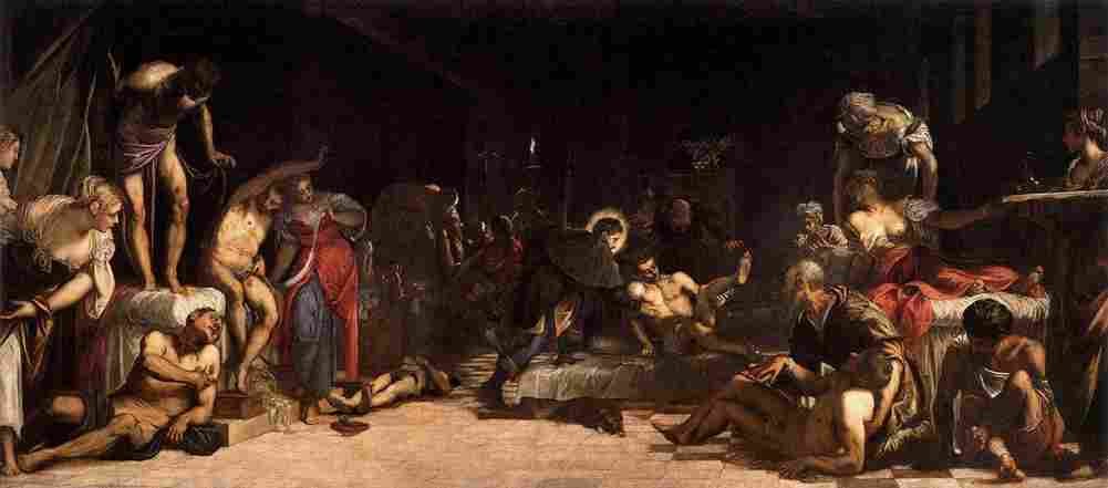 tintoretto saint roch in the hospital Art A4 Photo Print