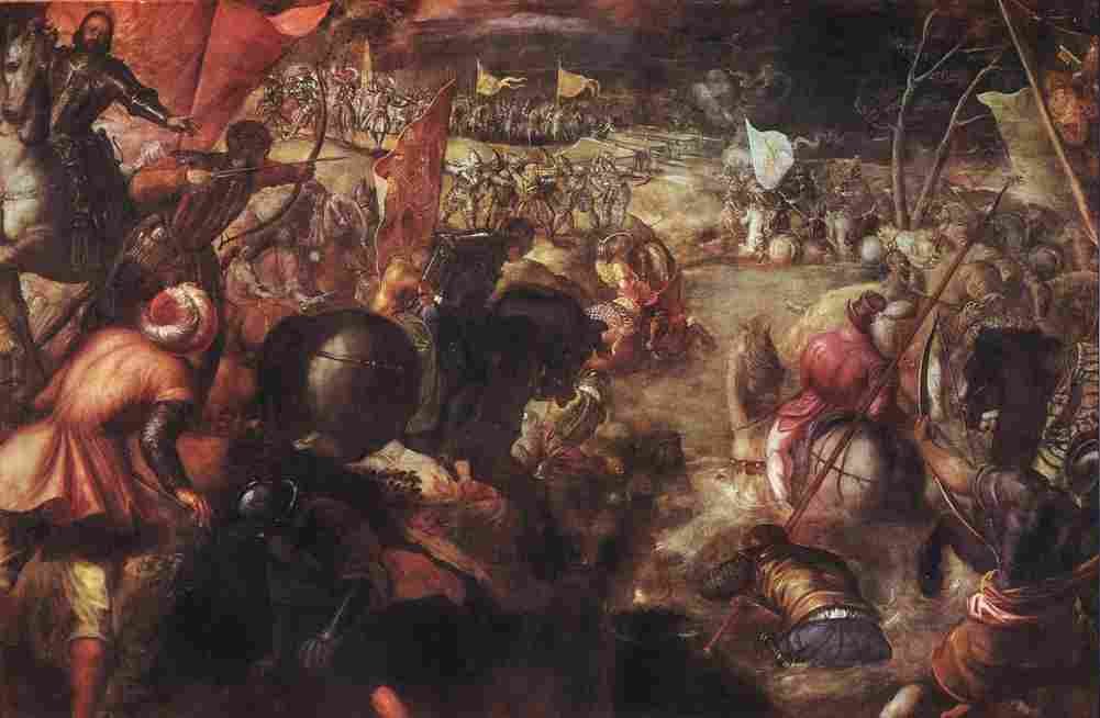 tintoretto the battle of the taro Art A4 Photo Print