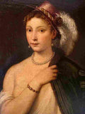 tit Girl with the Fur Art A4 Photo Print