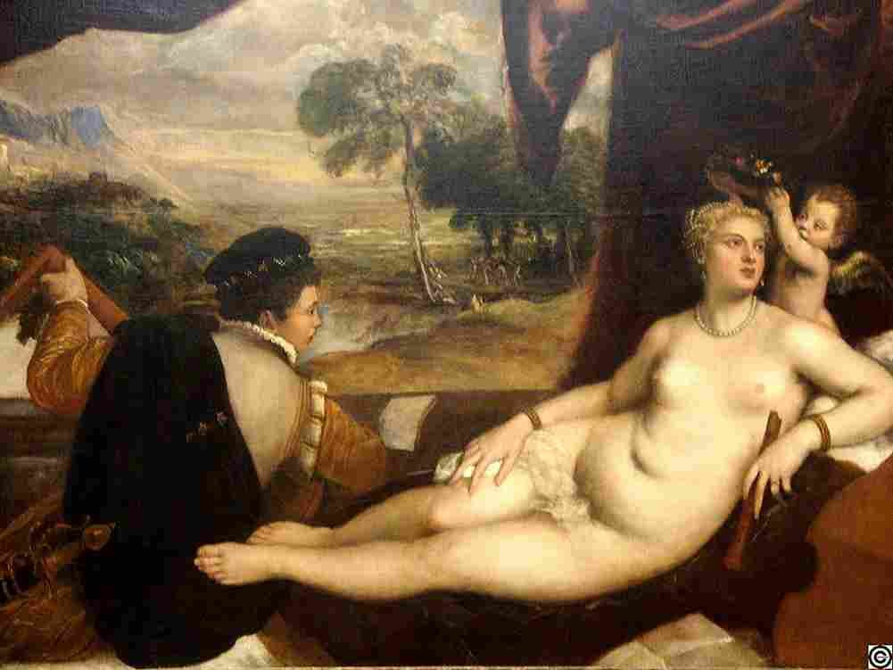 tit Venus and the Lute Player Art A4 Photo Print