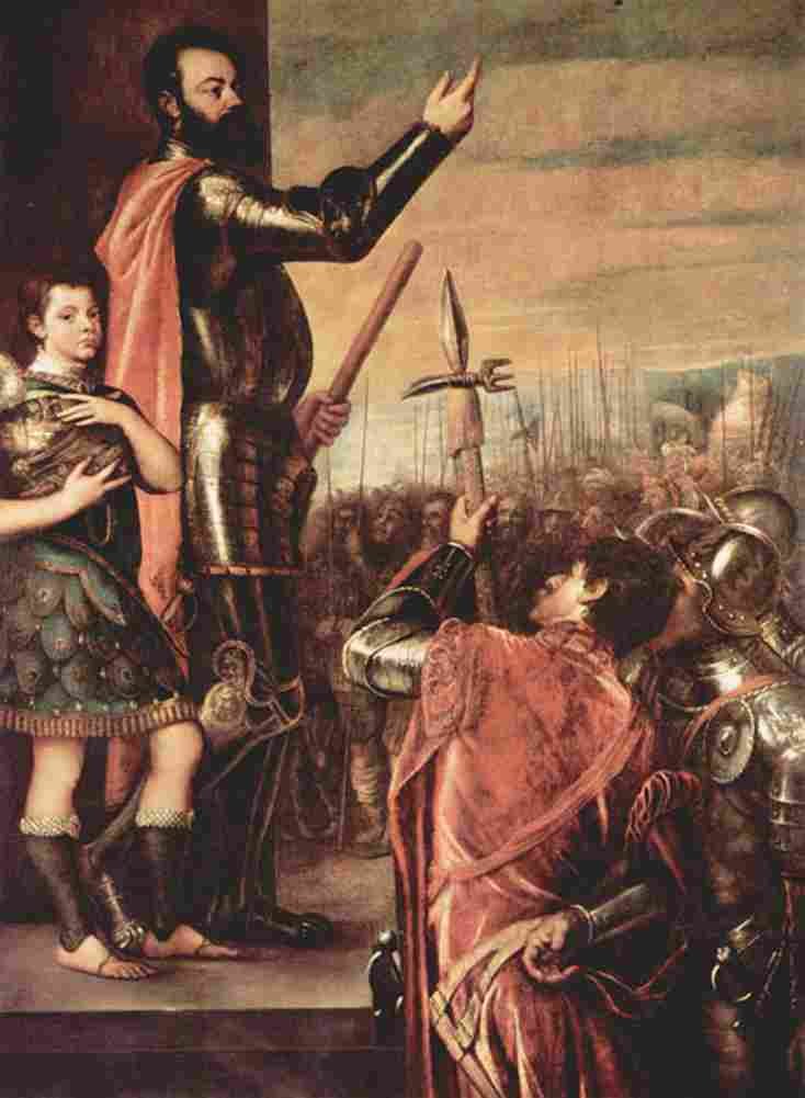 tit marchese del vastro addressing his troops Art A4 Photo Print