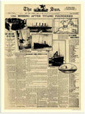 titanic the sun cover april16th 1912 2 Vintage Advert A4 Photo Print