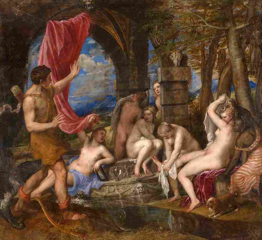 titian diana and actaeon Art A4 Photo Print