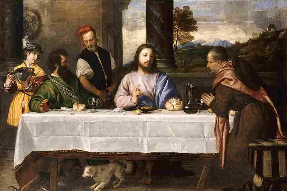 titian the supper at emmaus Art A4 Photo Print
