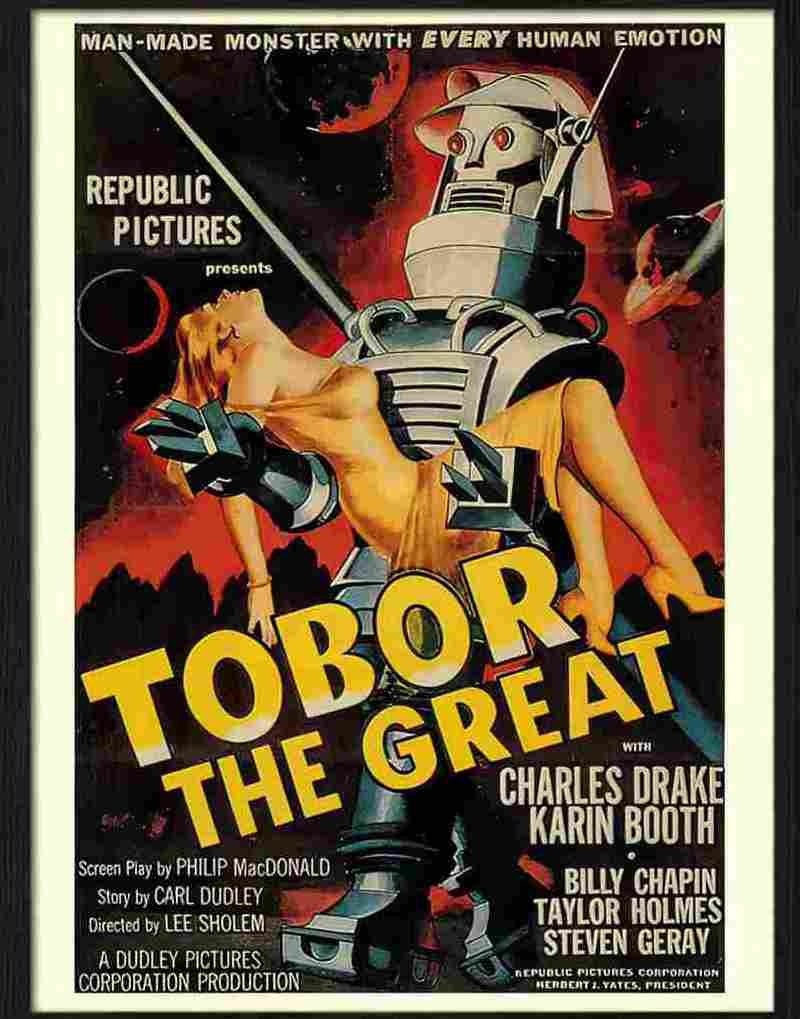 tobor the great sci fi robot movie poster 1950s Advert A4 Photo Print