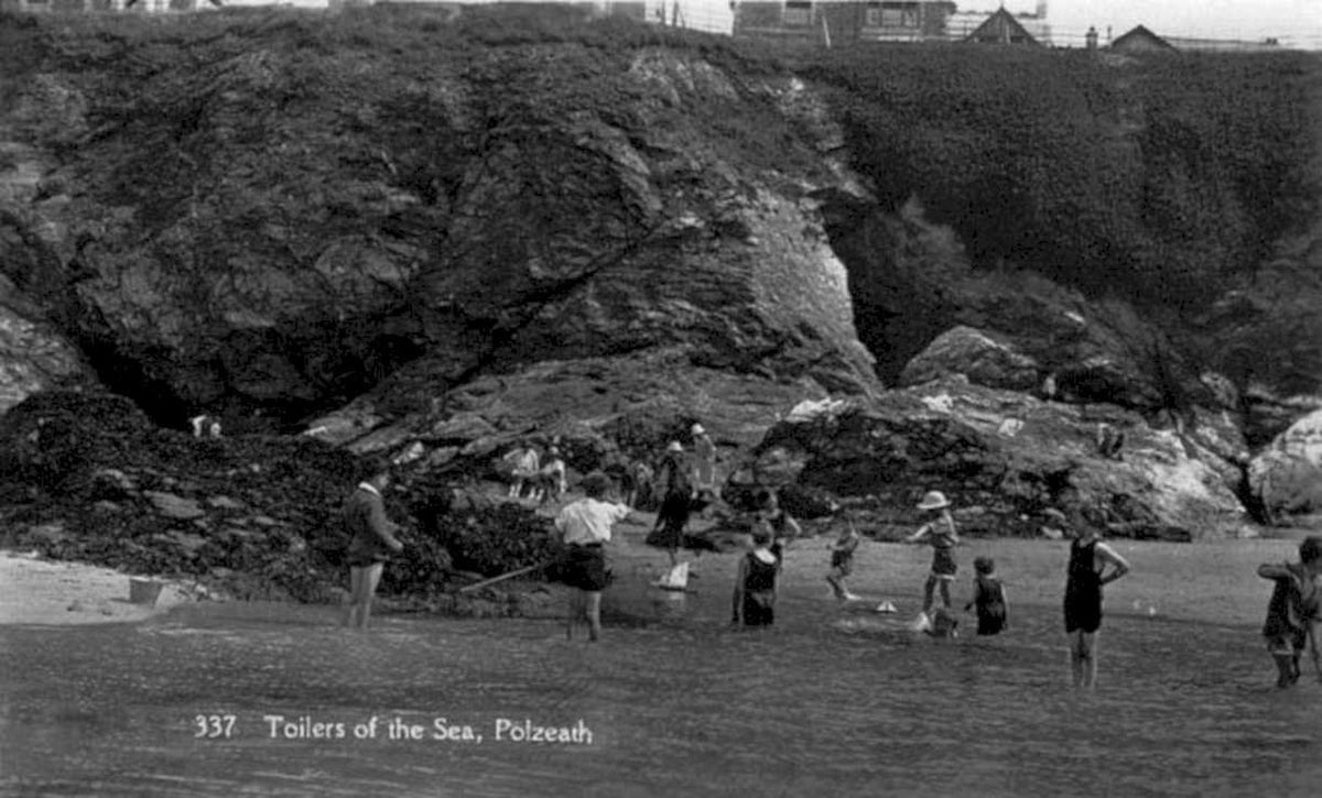 toilers sea polzeathVintage 1880s 1900s A4 Photo Print