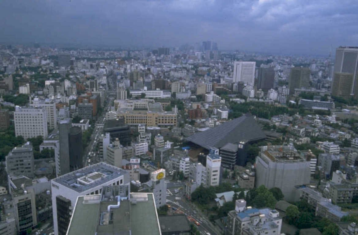 tokyo cityscape rain 2 1980s 1990s A4 Photo Print