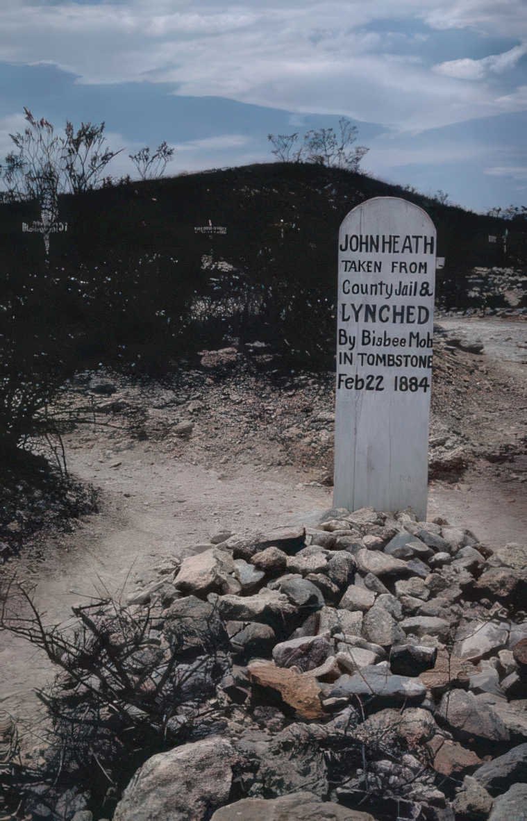 tombstone john heath Vintage A4 Photo Print