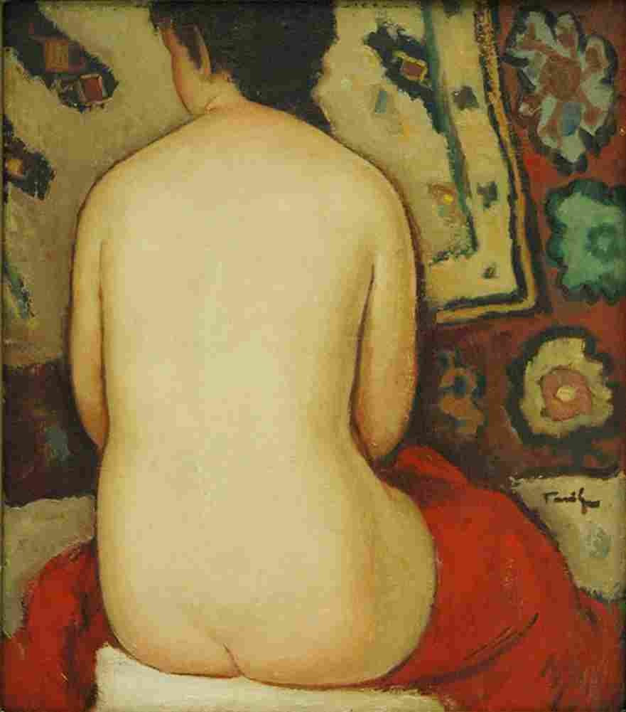 ton Seated Woman Art A4 Photo Print