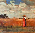 torn Wheatland with Woman of Shawl Art A4 Photo Print