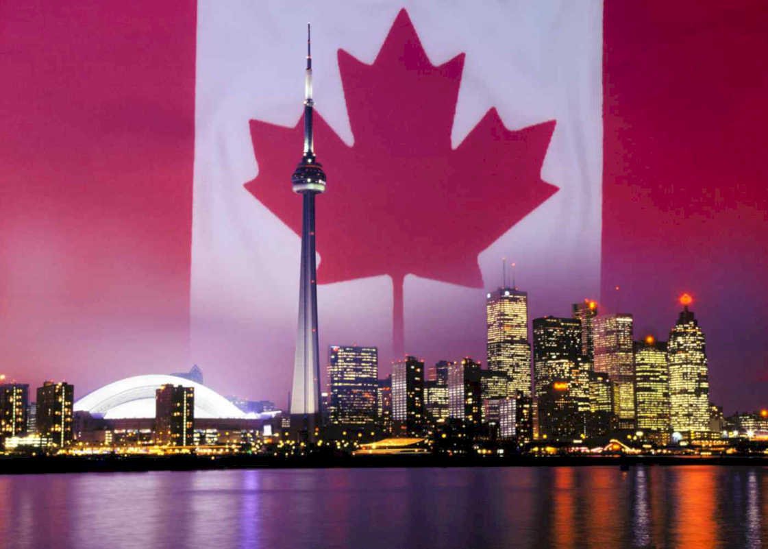 toronto skyline flag Flags1980s A4 Photo Print