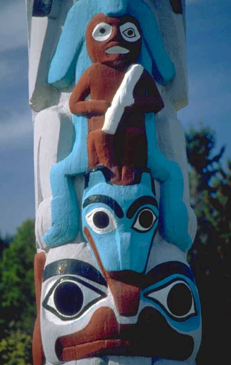 totem pole forest 1980s 1990s A4 Photo Print
