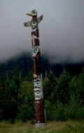 totem raven pole 1980s 1990s A4 Photo Print