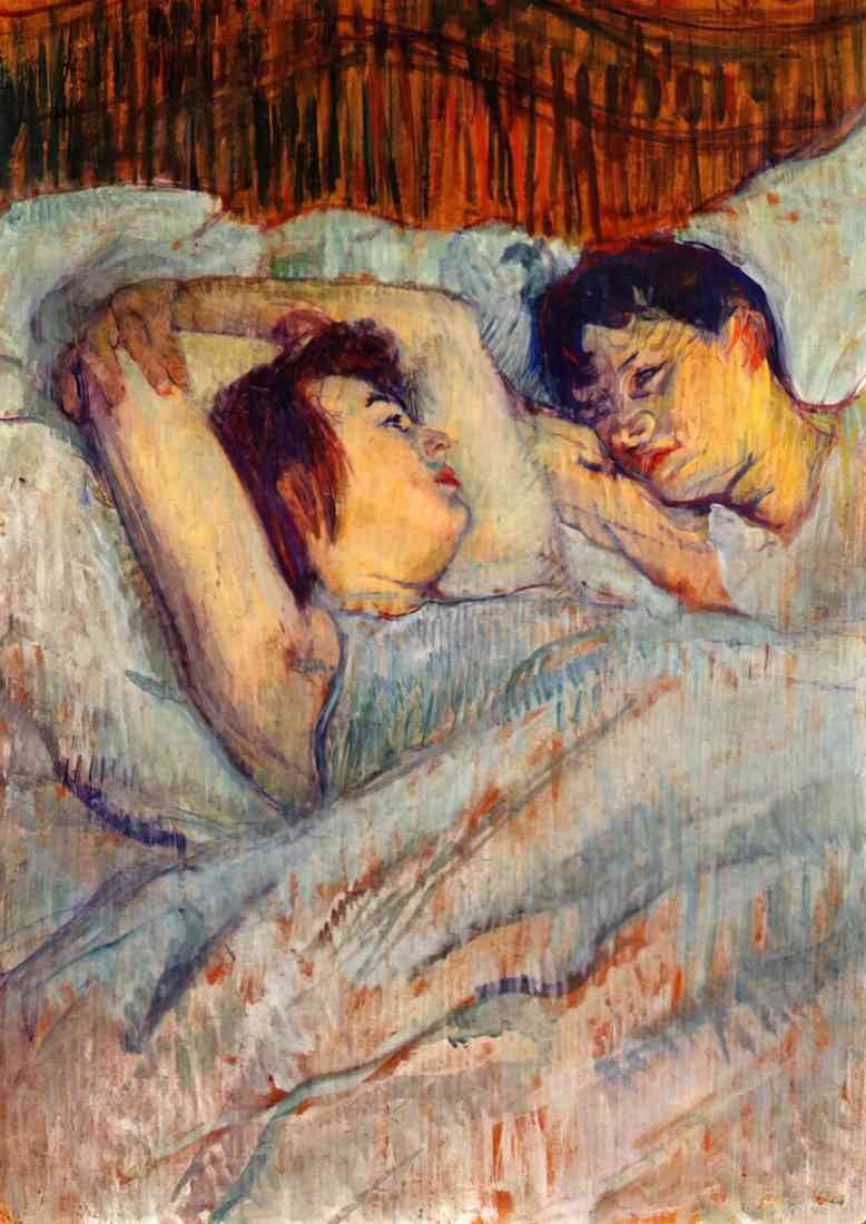 toulouse Lautrec In Bed The Kiss 2 A4 Photo Print