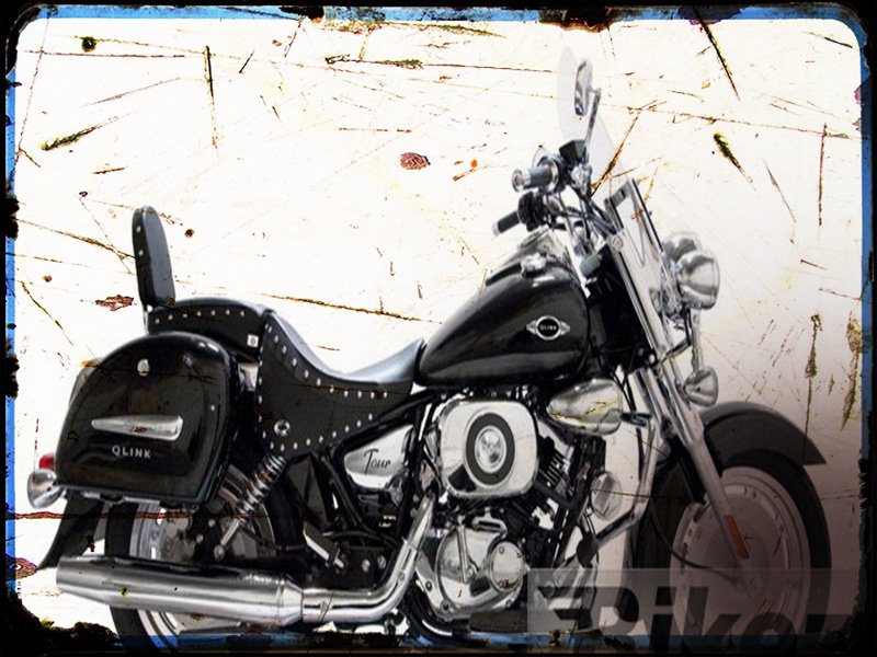 tour 250 Qlink A4 Photo Print Motorbike Vintage Aged