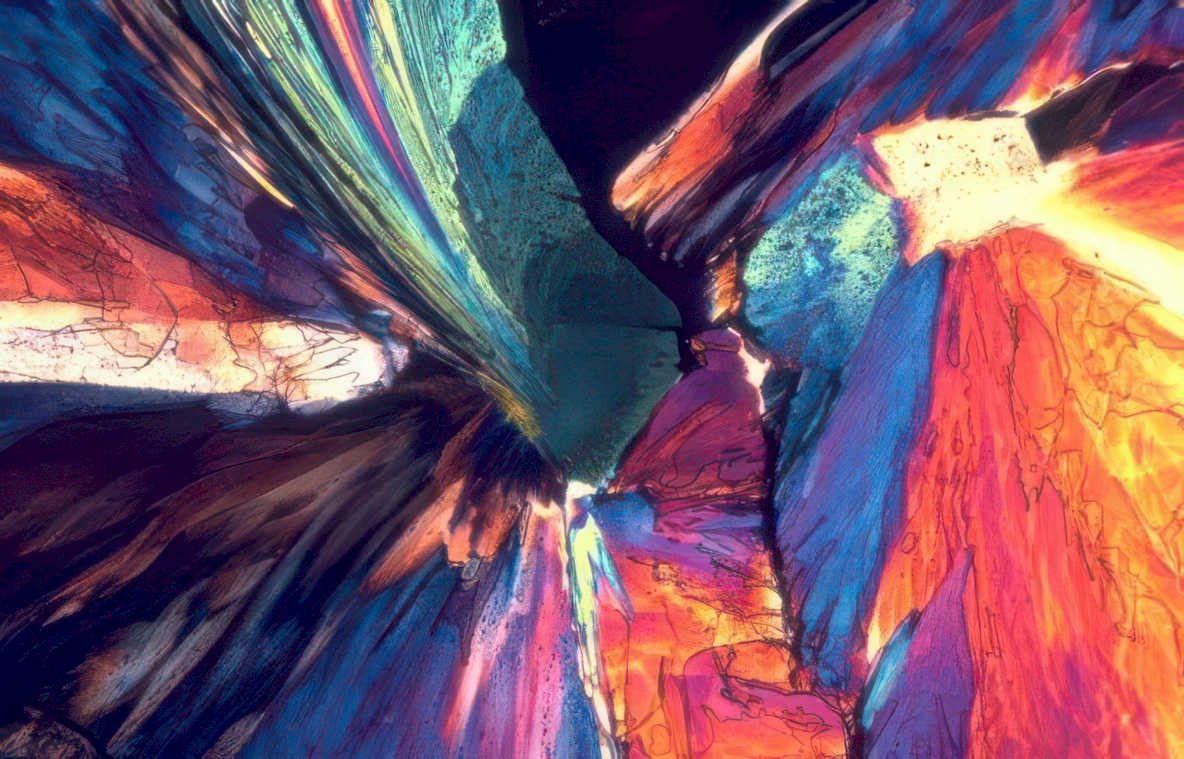 tourmaline crystal iridescence Vintage A4 Photo Print