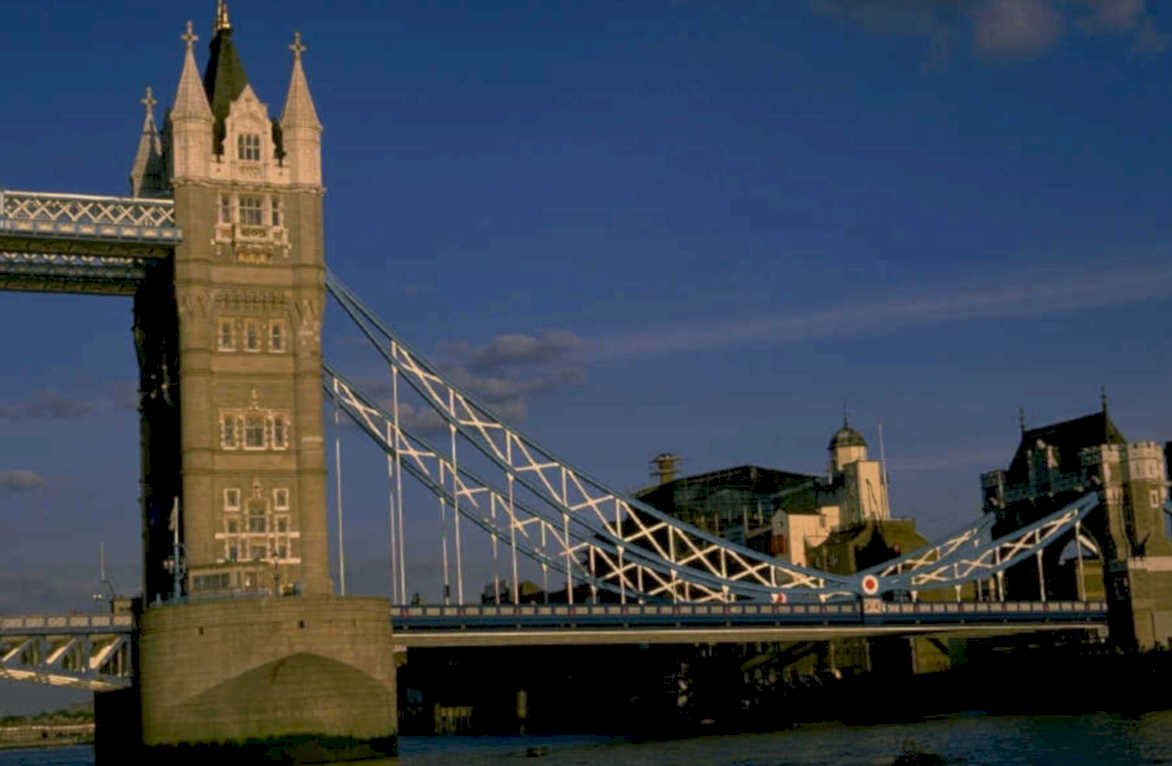 tower bridge sunset 1980s 1990s A4 Photo Print
