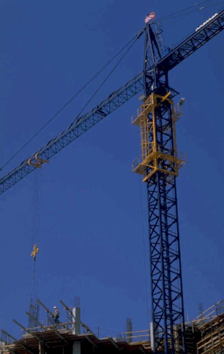 tower crane blue 1980s 1990s A4 Photo Print