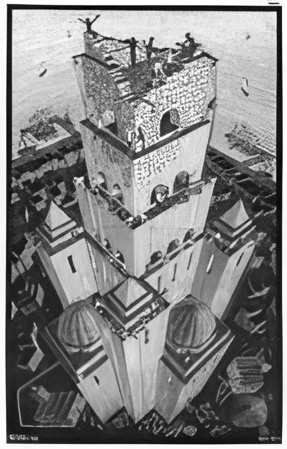 tower of babel mc escher A4 Photo Print