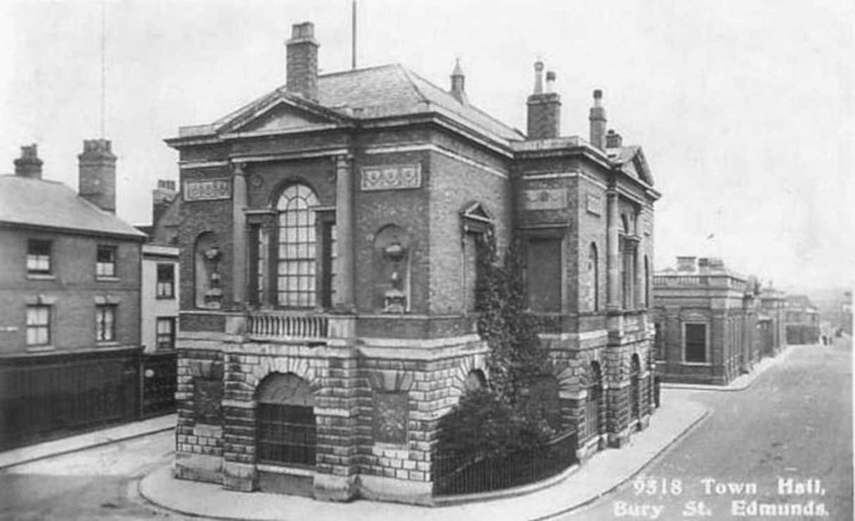 town hall buryVintage 1880s 1900s A4 Photo Print