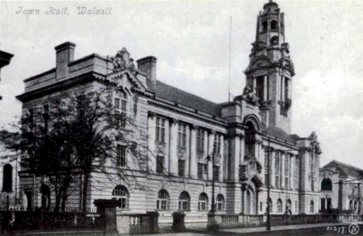 town hall walsallVintage 1880s 1900s A4 Photo Print