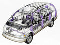 toyota previa 1991 cutaway A4 Photo Print
