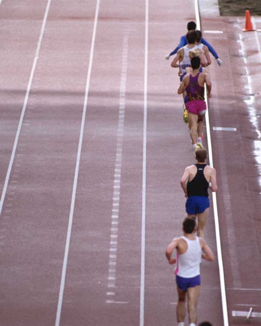 track runners race1980s 1990s A4 Photo Print