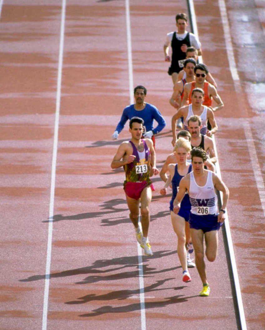 track runners sprint1980s 1990s A4 Photo Print