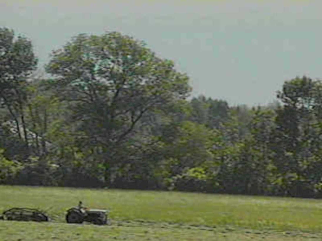 tractor hay field1980s 1990s A4 Photo Print