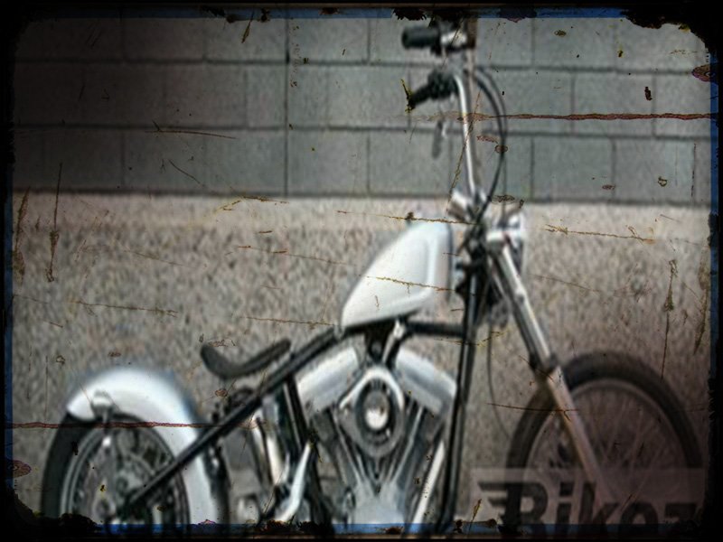 traditional bobber A4 Photo Print Motorbike Vintage Aged