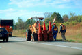traffic cones tractor1980s 1990s A4 Photo Print