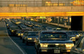 traffic jam golden Vintage A4 Photo Print